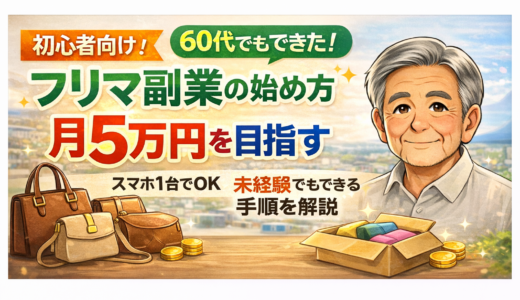 【初心者向け】フリマ副業の始め方｜60代でもできた手順を解説