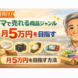【初心者向け】フリマで売れる商品ジャンル5選｜月5万円を目指す方法
