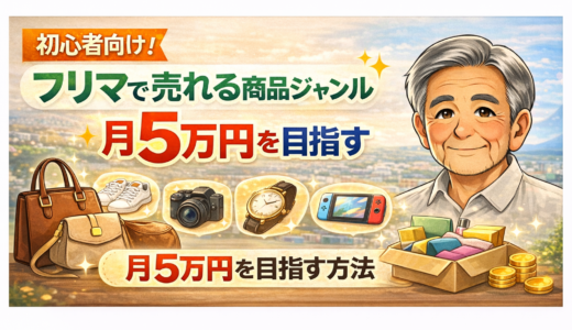【初心者向け】フリマで売れる商品ジャンル5選｜月5万円を目指す方法