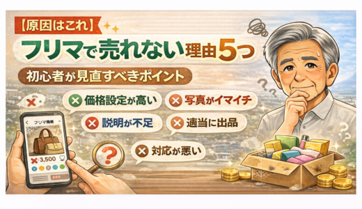 【原因はこれ】フリマで売れない理由5つ｜今すぐ改善できるポイント