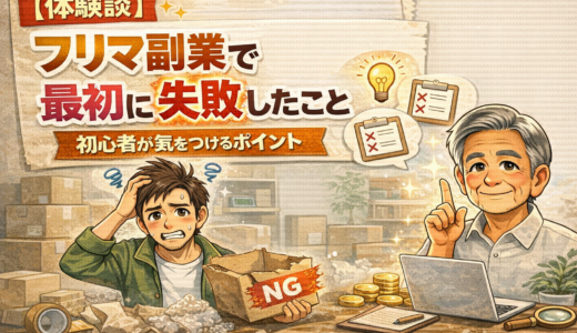 【体験談】フリマ副業で最初に失敗したこと｜初心者が気をつけるポイント